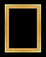 gold antique vintage picture frames. Isolated on black backgroun