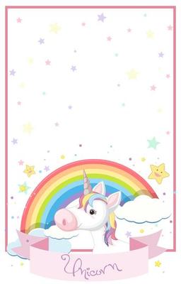 Cute unicorn template