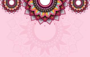 Background template with mandala pattern  vector
