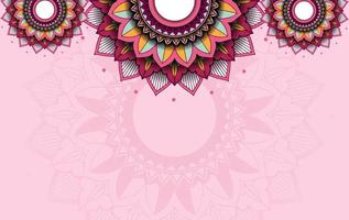 Background template with mandala pattern  vector