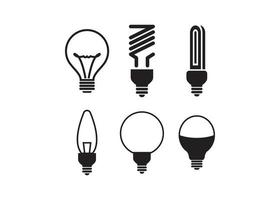 Light bulb icon set vector