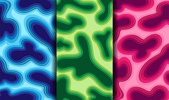 flujo de colores de corte de papel vector