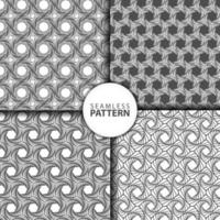 4 Collection of seamless pattern abstract backgrounds vector