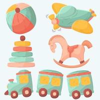 Christmas toy hand drawn collection vector