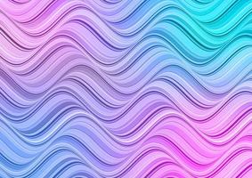 Pastel colored waves design vector