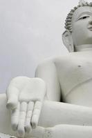 isolated giant white image of Buddha