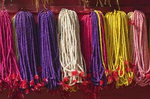 colorful buddhists beads rosary in asia, Kathmandu,Nepal photo