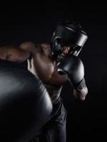 Shirtless boxer boxing photo