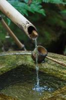 Bamboo Pipe with water dipper photo