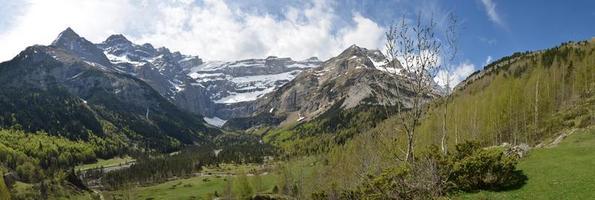 Spring panoramic view of the cirque of Gavarnie photo