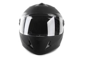 casco de moto negro aislado