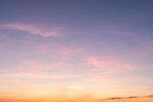 Sunset blue sky and clouds backgrounds photo