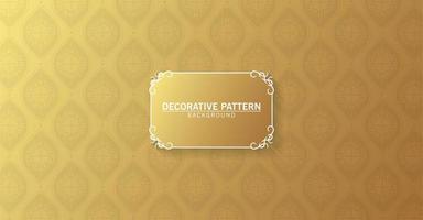 Gold luxury abstract pattern and frame vector