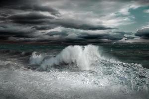View of storm seascape photo