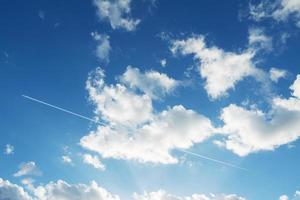 contrails and clouds photo