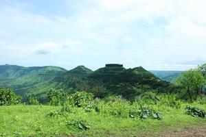 Landscape view of Shahyadri hill range photo