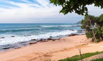 Tropical beach in Sri Lanka photo