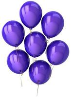 Party balloons blue purple seven birthday decoration