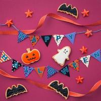 Halloween design which is decorated with a handmade cookie