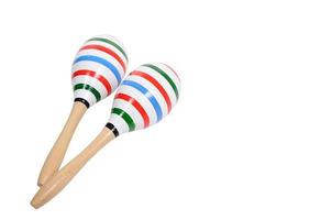 Color lining painting on double Maracas. photo