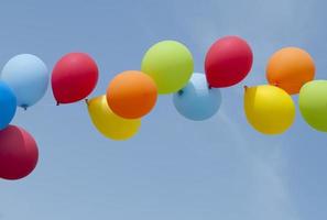 carnival multi colored balloons photo