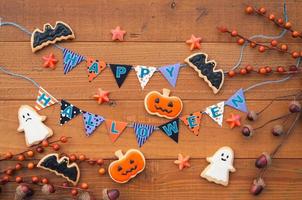 Halloween design which is decorated with a handmade cookie