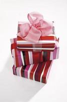 Stacked gift parcels
