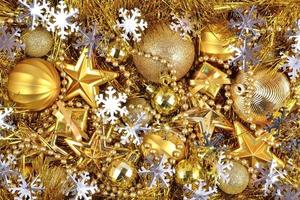 Golden and silver  Christmas decorations
