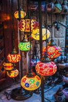Arab street lanterns in the city of Dubai photo