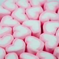 Pink heart marshmallow