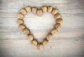 Walnuts heart photo
