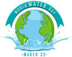 World water day icon vector