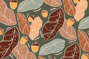 composición de moda de coloridas hojas de otoño vector