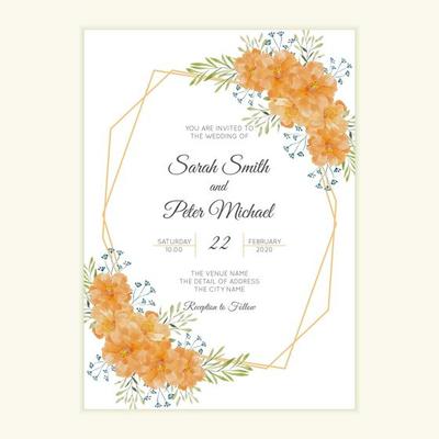 Rustic wedding invitation card 