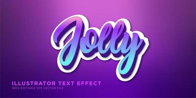 Jolly Gradient Text Effect Design vector