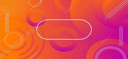 Orange Pink Geometric Color Banner vector