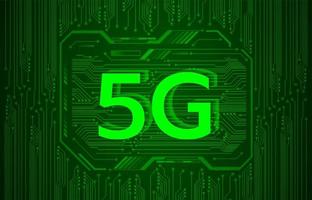 5G Cyber Circuit Future Tech Background vector