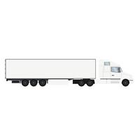 Container Trailer Truck with Cold Room Heavy Transport Vehicle vector