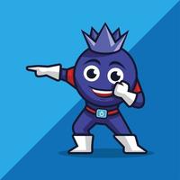 Blueberry mascot character vector