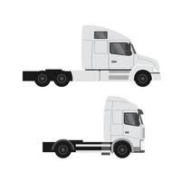 Cargo Truck Heavy Haul Trailer vector