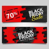 Black Friday banner design template set  vector