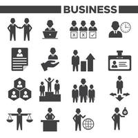 Business Management and Human Resource Icons Set vector