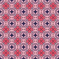 Symmetric hearts seamless pattern background vector
