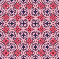 Symmetric hearts seamless pattern background vector