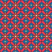 Symmetric flower seamless pattern vector