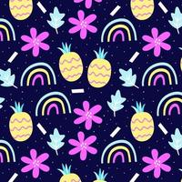 Fun tropical seamless pattern design vector