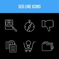 iconos de seo y negocios vector