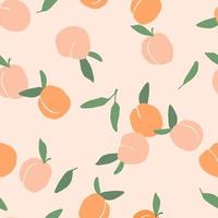 Seamless Pattern with Peaches vector