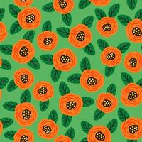 Folk Floral Seamless Pattern Modern Abstract Design vector