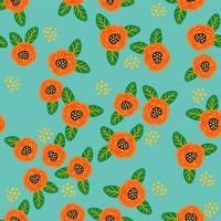 Folk Floral Seamless Pattern Modern Abstract Design  vector